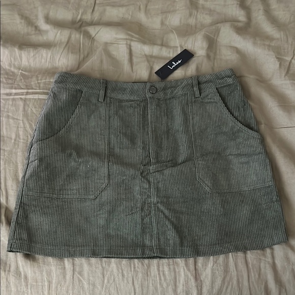 Lulus Dresses & Skirts - Lulu's Green Corduroy Mini Skirt